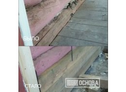 Замена венцов в бане и монтаж дверной коробки деревне Раздолье Приозерского района