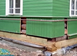 Замена нижних венцов деревянного дома в Сестрорецке